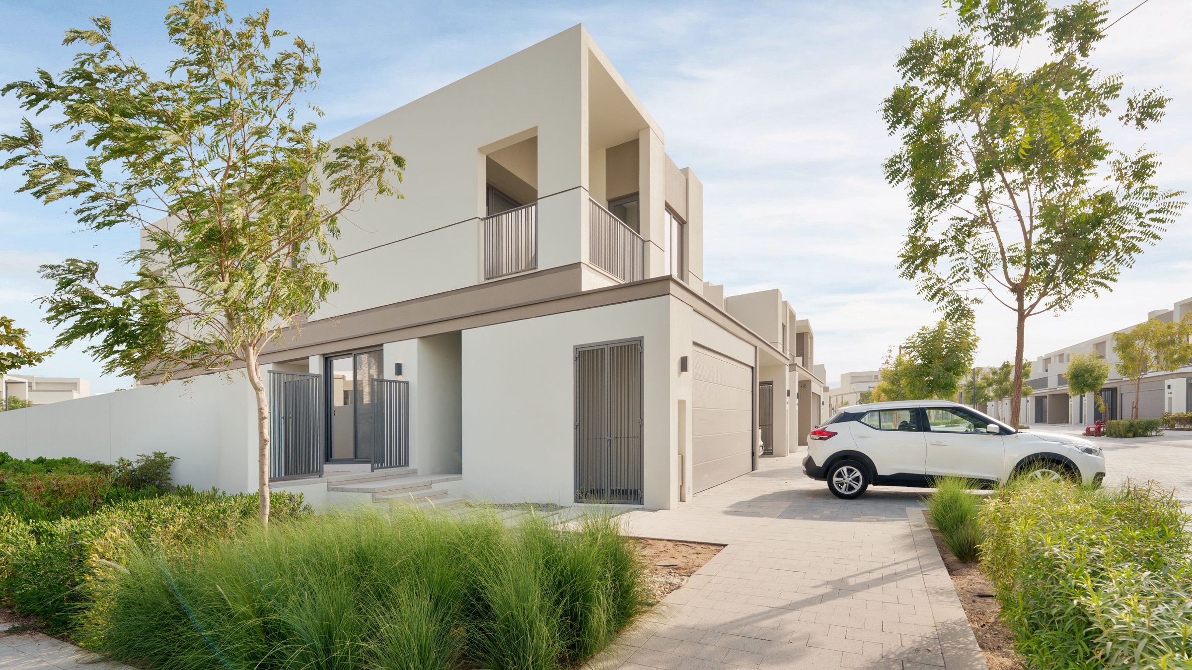 Modern townhouse exterior